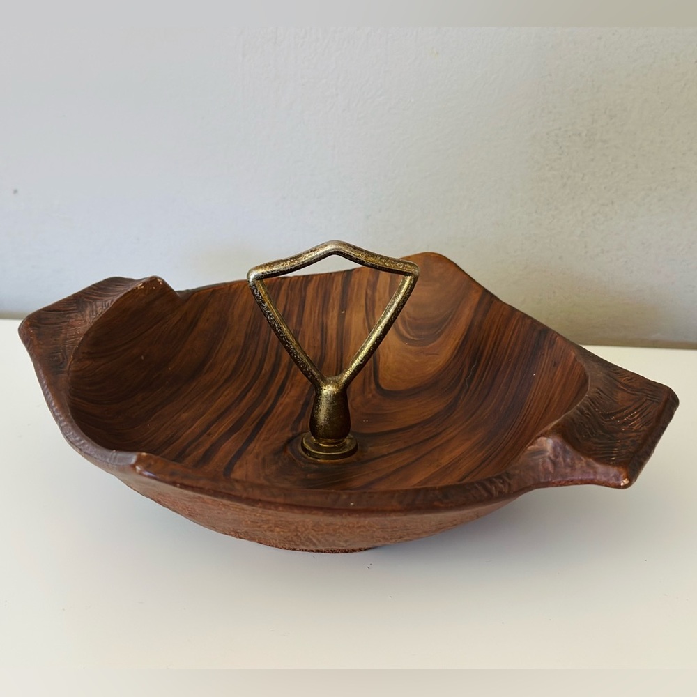Vintage California Pottery candy nut dish